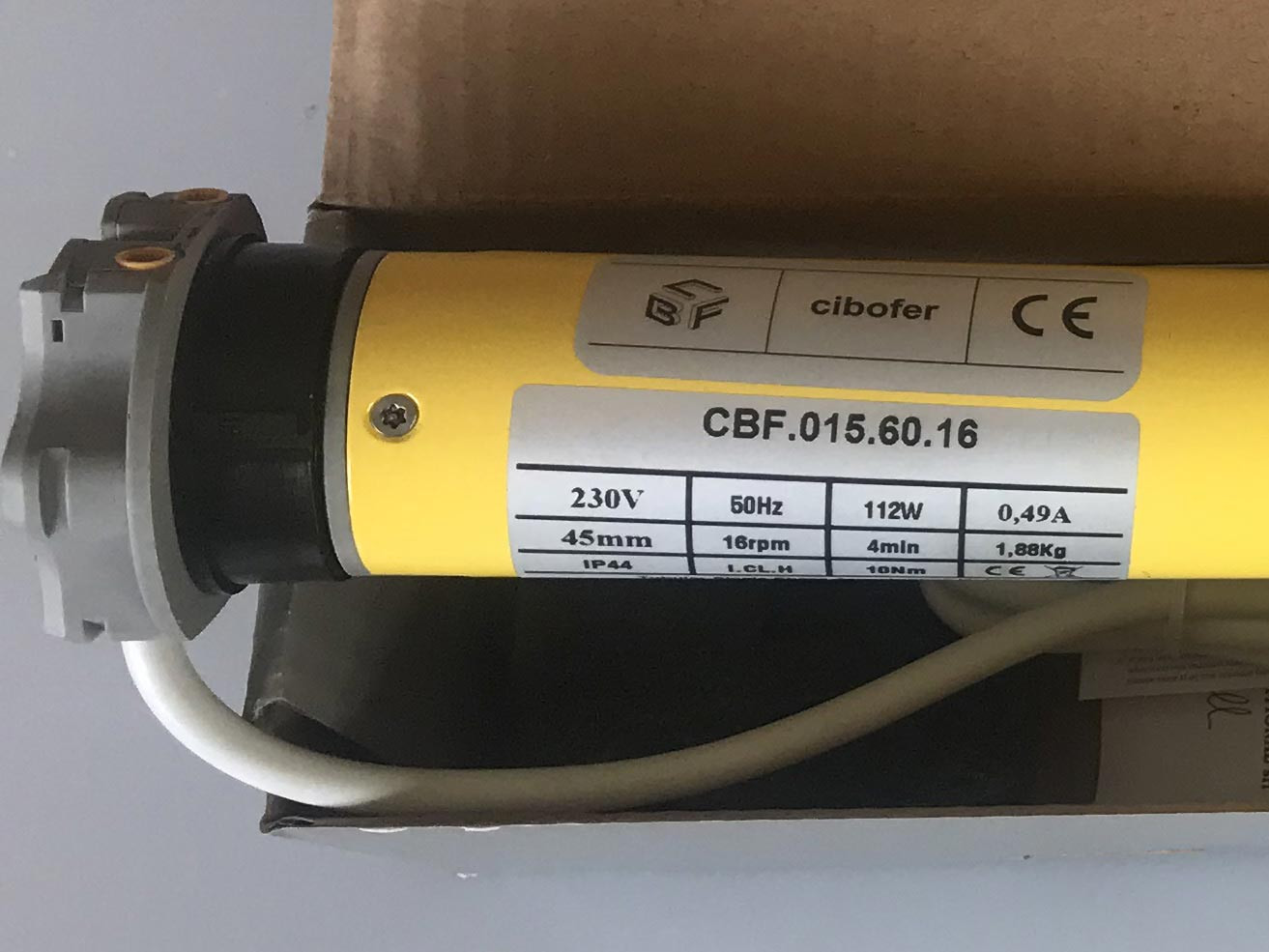 Moteur tubulaire Cibofer CBF 0.15